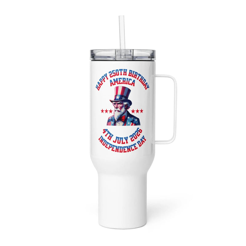 Patriotic Travel Tumbler with Handle