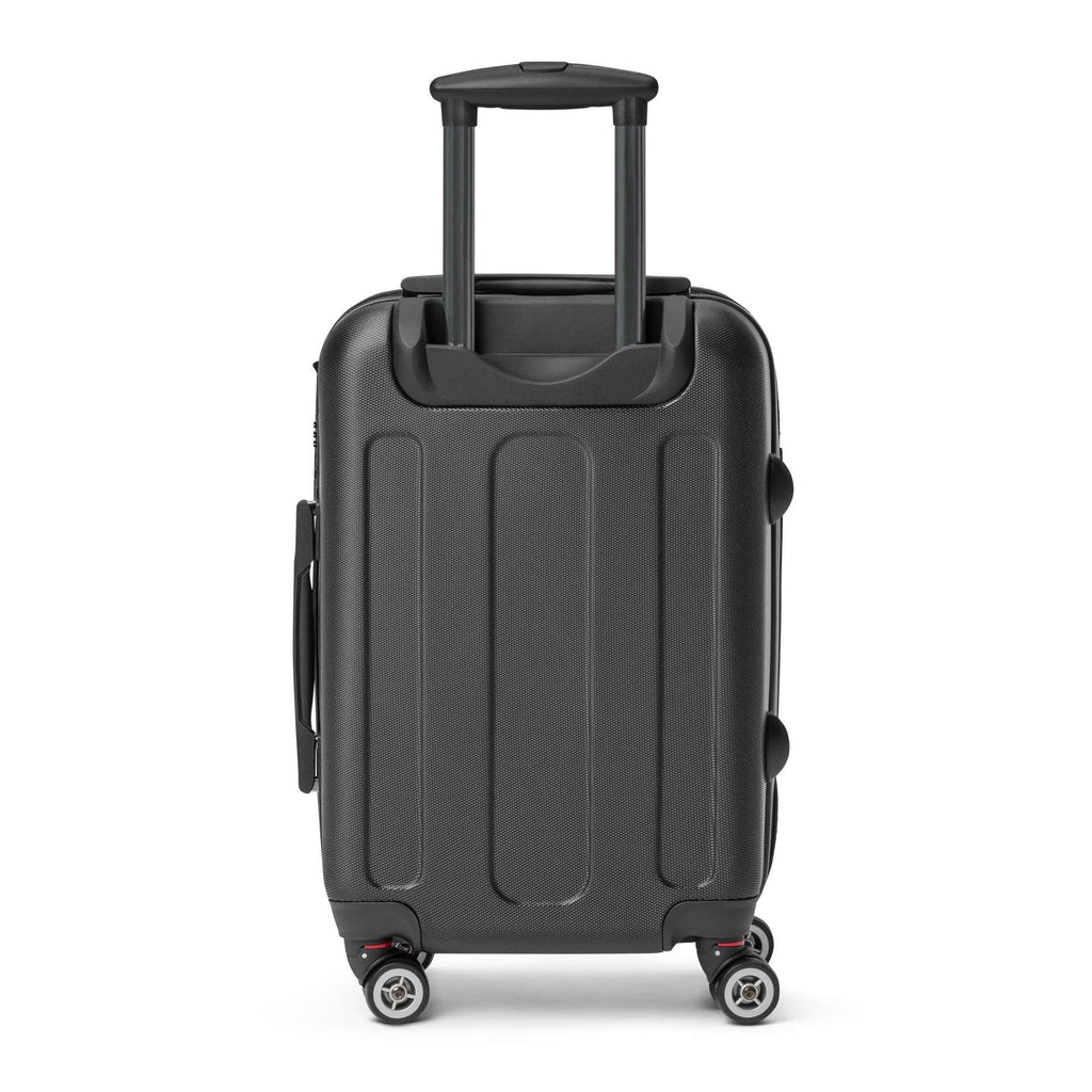 Luggage with American flag design on a white background